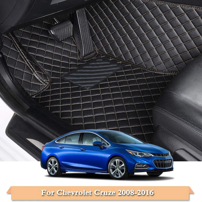 Автомобильный Стайлинг автомобильные коврики для Chevrolet Cruze 2008- 5 мест LHD Кожа Авто коврик для ног крышка внутренние аксессуары