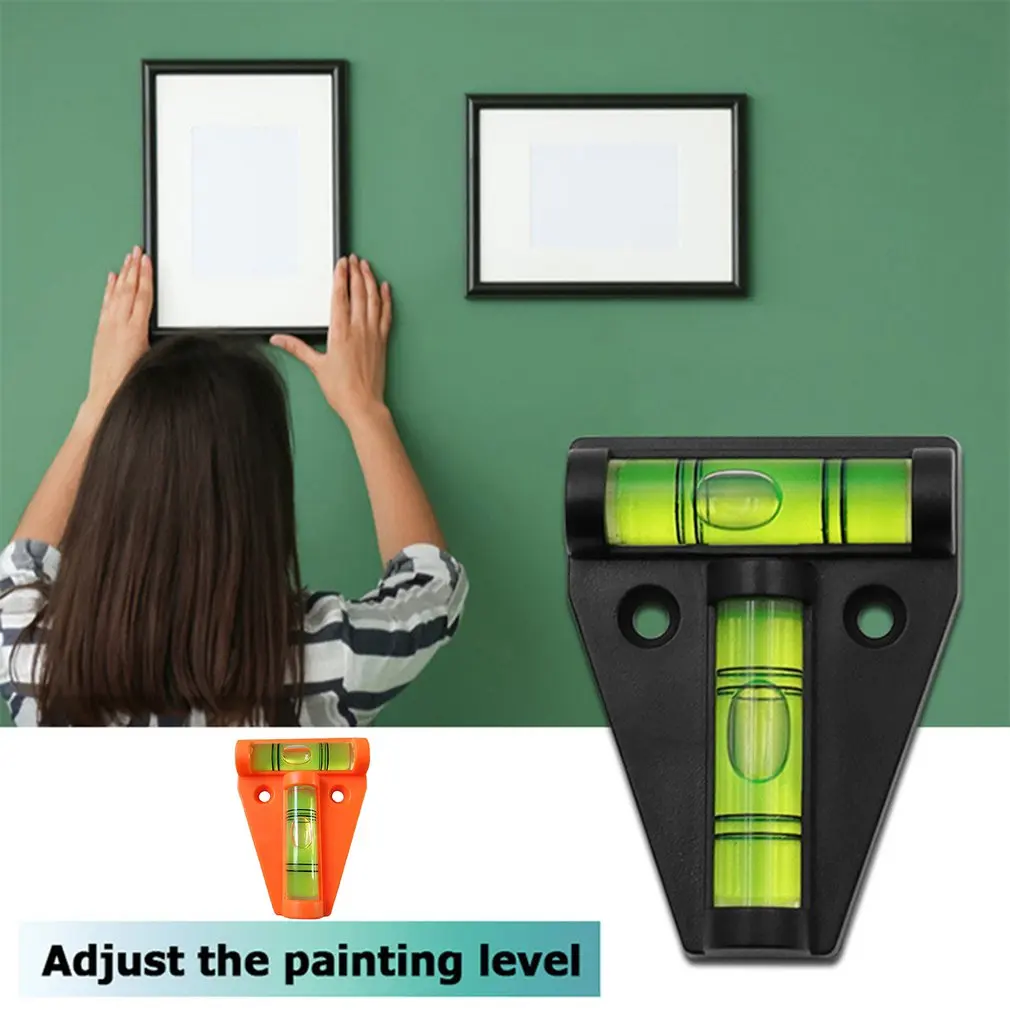 Spirit Level 1Pcs Mini T Type Measurement Instrument Triangular T-type Bubble Shell Plastic