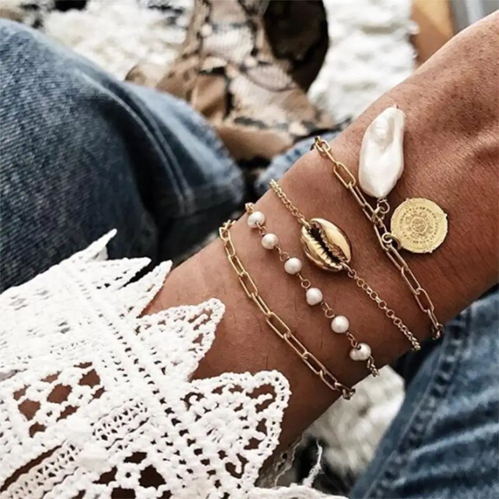 

Bracelet for Women 4Pcs X Stainless Steel Charm Love Adjustable Bracelet Chain Anklet Gift браслет мужской armband 12X