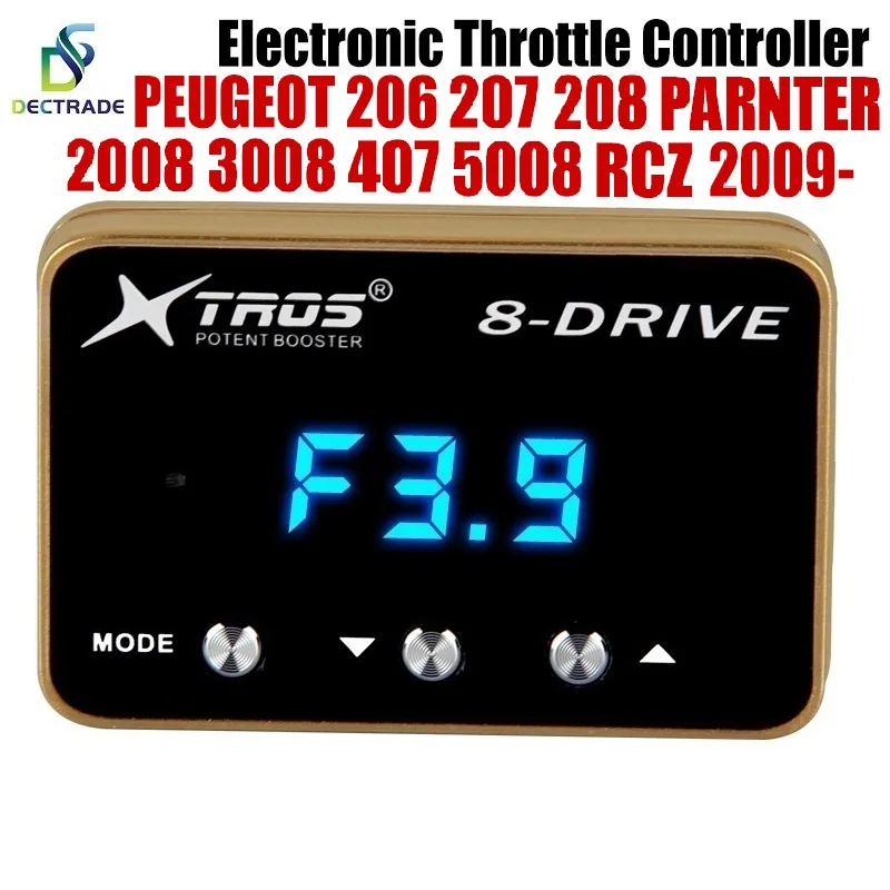 Car Electronic Throttle Controller Racing Accelerator Potent Booster For Peugeot 206 207 208 2008 3008 407 5008 Parnter RCZ 09-
