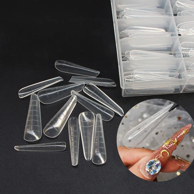 False-Nails Mold Forms Extension Stiletto-Tips Square Uv-Gel-Manicure Fake 120/60pcs