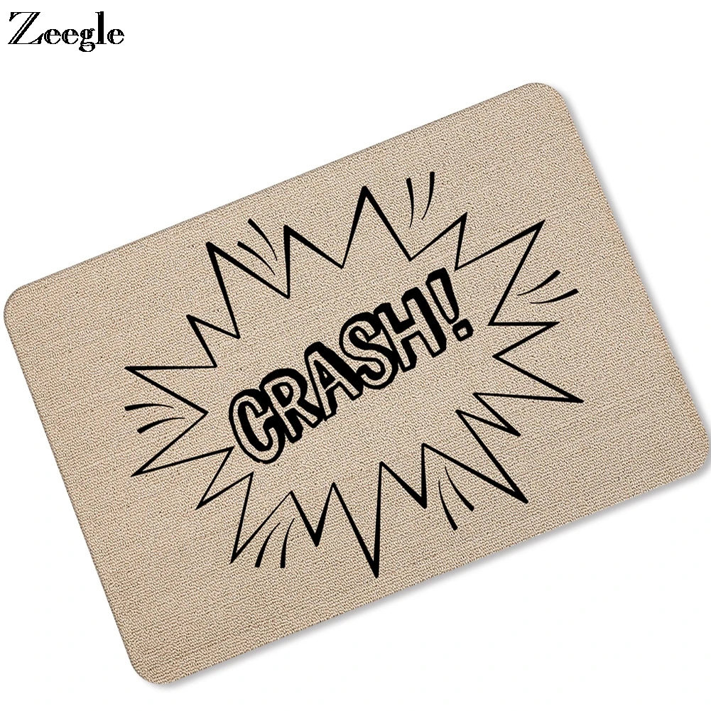 Zeegle Floor Mat Doormat Anti Slip Funny Outdoor Floor Rug Living Room Carpet Waterproof Shower Mat Bath Door Mat Hallway Carpet