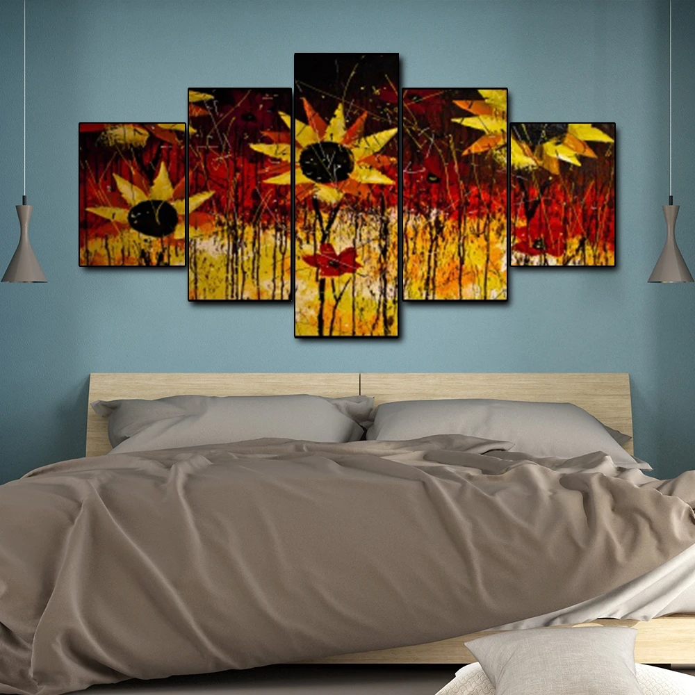 Canvas Art Oil Painting Sunflower mural style Art Poster Picture Wall Decor Modern Home Decoration For Living room Office Canvas Art Oil Painting Sunflower mural style Art Poster Picture Wall Decor Modern Home Decoration For Living room Office