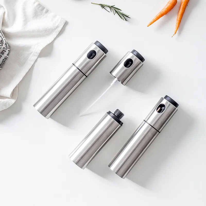 Glass Olive Oil Sprayer Stainless Steel Oil Sprayer Empty Bottle Dispenser Picnic Salad Grilling Kitchen Cooking Tool Set