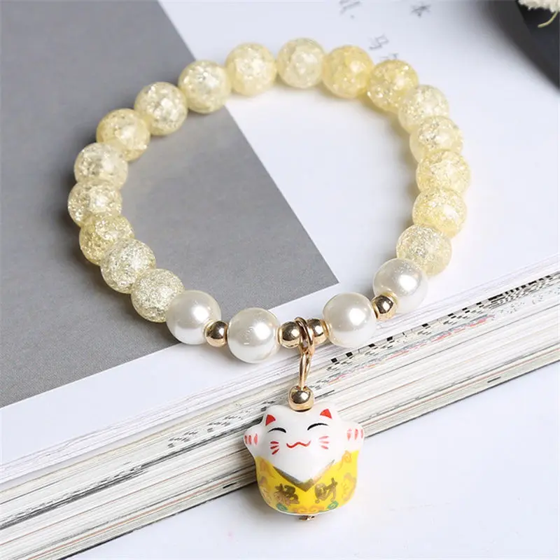 Lucky cat браслет Богемный Для Женщин девушки Человек Шлем Браслеты Шарма Имперская