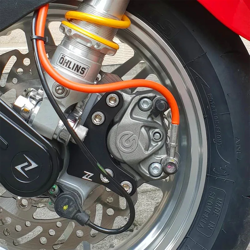 ZELIONI адаптер передний для BREMBO Тормозной суппорт для Vespa LX/LXV/S 50-150ccm Алюминиевый CNC Серебряный анодированный 84 мм тормозные суппорты