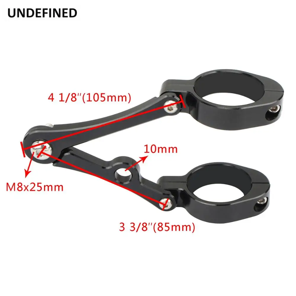 Chrome 35mm Turn Signal Clamps Headlight Mount Bracket Fork Ear