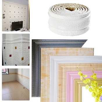 

Self-adhesive Three-dimensional Wall Edging Strip Border Waterproof PE Foam Modelling Mouldings Trim Flexible