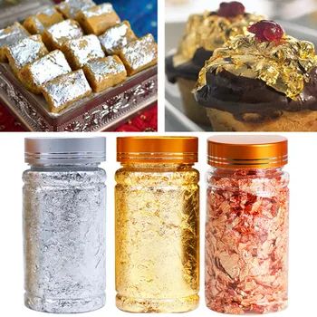 

Imitation Gold/Sliver/Copper Foil Art Craft Paper Leaf Leaves Sheets Bulk Foil Paper Leaves For Gilding DIY Nail Flake Art Decor