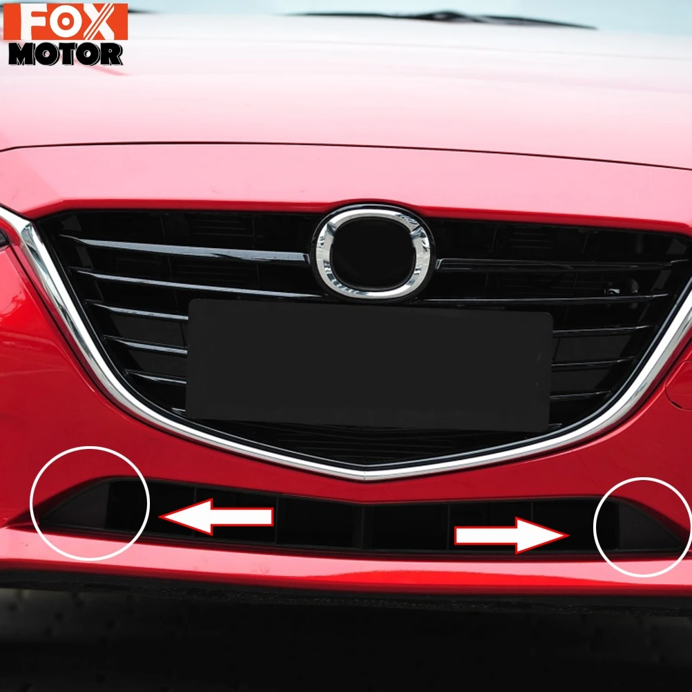 Car Front Bumper Triangle Trim Cover Cap For Mazda 3 Axela 2014 BHN1-50-101 BHN1-50-102 Replacement Right Left Lower Grille