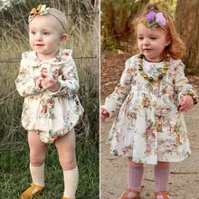 От 0 до 24 месяцев, От 1 до 5 лет Little Sister большая сестра семья комплекты одежды для маленьких девочек, комбинезон с цветочным принтом, платье; костюм; одежда для маленьких девочек