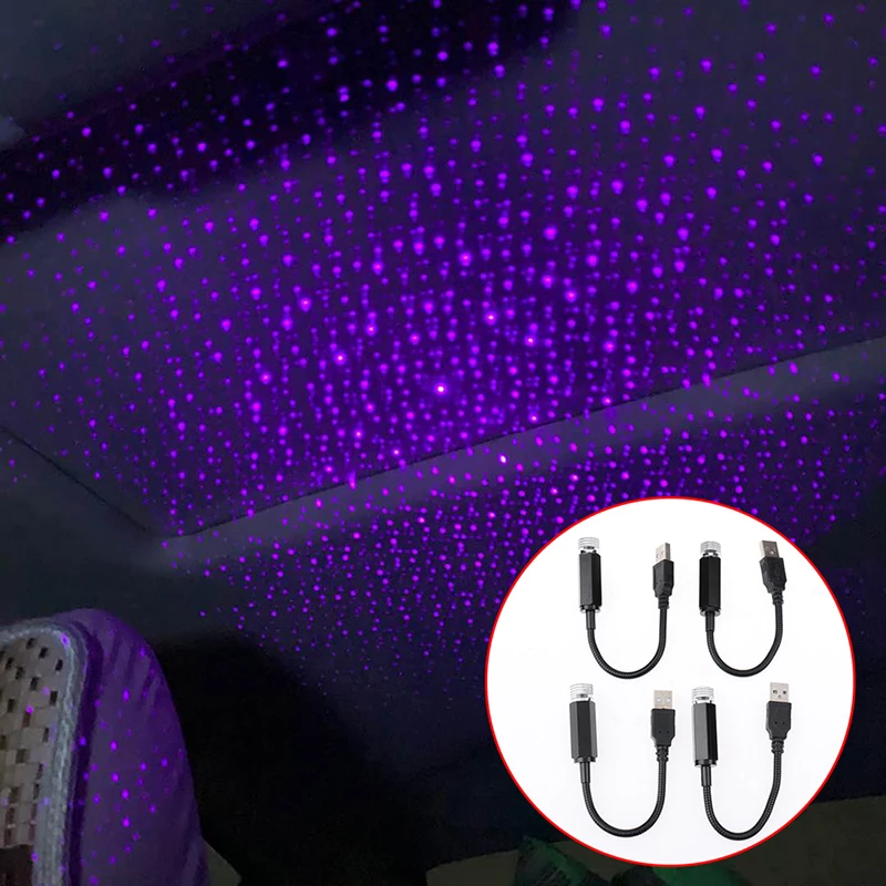 Hot Sale!!! 1pc Usb led Roof Atmosphere Star Light Car Home Decoration Projector Adjustable Ambient Night Lampe | Автомобили и