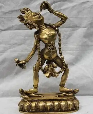 free shipping Tibet Buddhist Fane Brass Copper Vajrayogini Vajravarahi Dakini Buddha Statue | Дом и сад