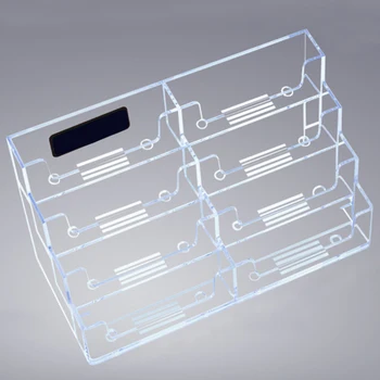 

Display Stand School Storage Shelf Transparent Desktop Dispenser Business Card Holder Large Capacity Home Office Landscape
