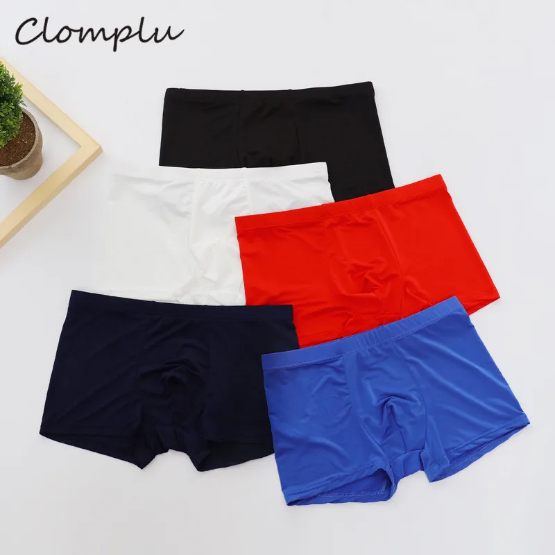 5pieces Clomplu 5 шт. нейлоновое нижнее белье мужские летние новые мужские боксеры быстросохнущие дышащие сексуальные базовые боксеры для мужчин 3XL - Цвет: 5pieces