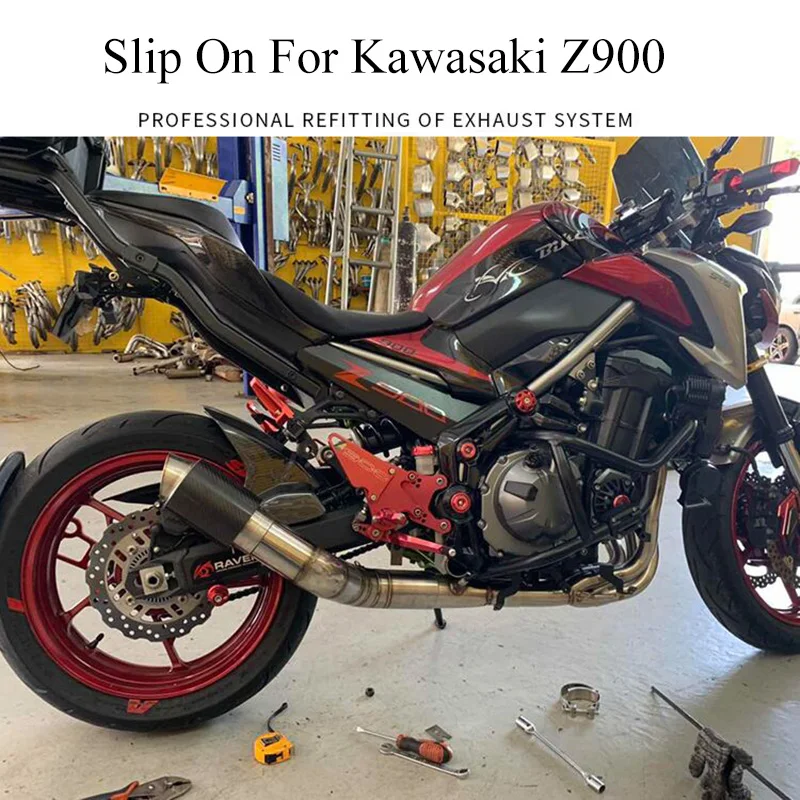 Ниндзя Z900 мотоцикл выхлопной полный комплект труба передняя средняя труба выхлопная труба глушитель Концевая труба слипоны для Kawasaki Z900 Escape