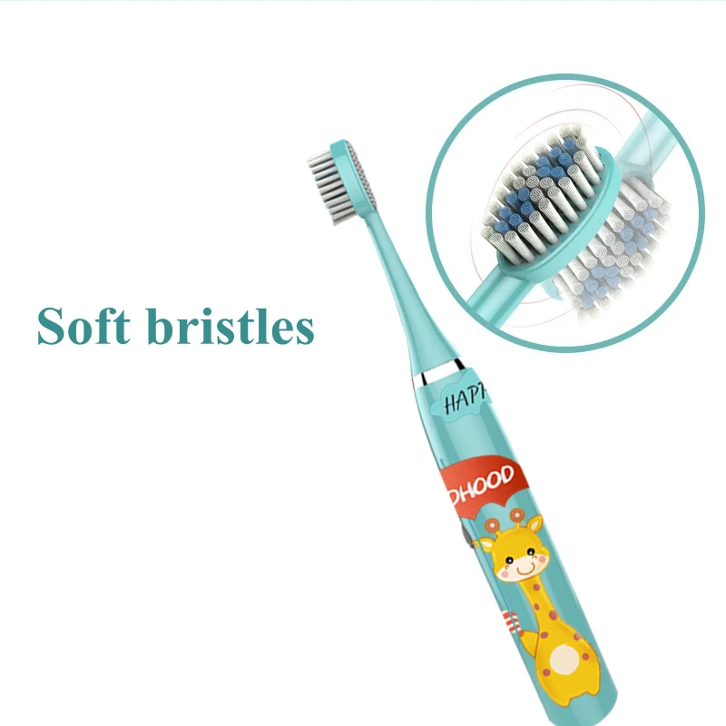 Children Electric Toothbrush Waterproof Sonic Vibrator Teeth Brush For Kids Cartoon Battery Powered 3-12 years