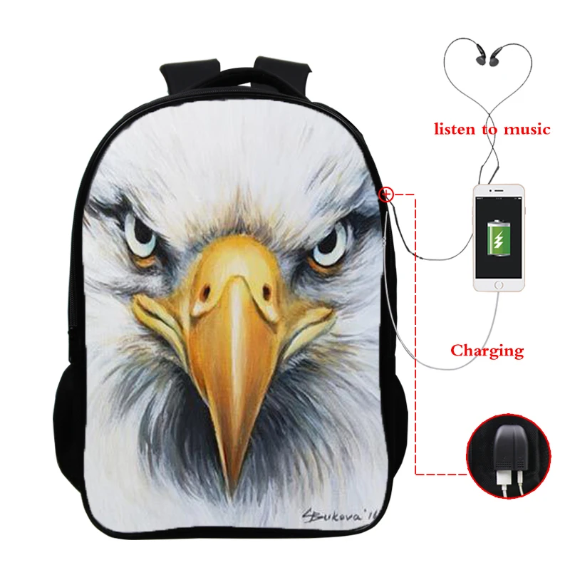 

Mochila USB Charging Backpack School Bags for Teenage Girls Boys 16inch Laptop Backpack Men Women 3d College Travel Bagpack