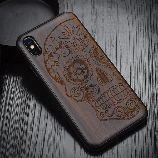 Чехол с черепом Woodend Xs Max для iPhone XS, чехол с роскошным деревянным покрытием, чехол для Apple iPhone Xr, чехол X Xs Max, чехол - Цвет: Color 6