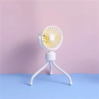 

USB Rechargeable Fan with Flexible Tripod Handheld Desktop Fan Air Cooler for Baby Stroller Car Student Camping Tent Beach Home
