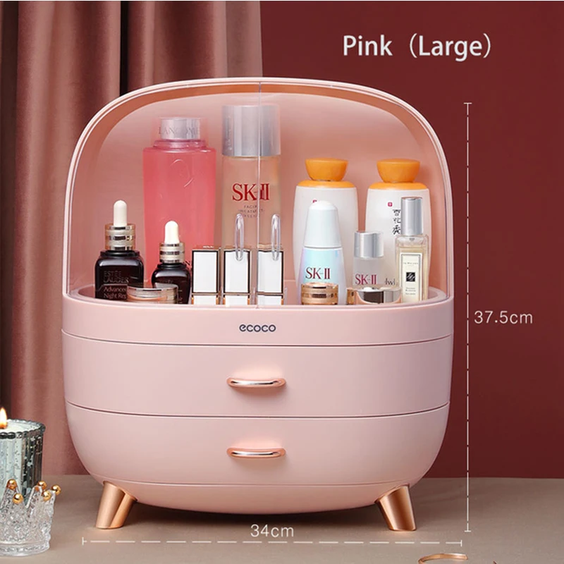 Makeup Organizer Waterproof Cosmetic Case Makeup Jewelry Box Multifunctional Travel Cosmetic Organizer Drawer Home Storage Boxs 