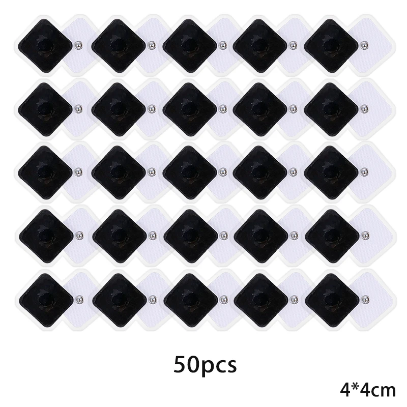 50pcs pads 8 моделей электрический стимулятор мышц herald Tens Ems корпус иглоукалывания массаж Цифровая терапия машина электростимулятор - Color: 50pcs pads