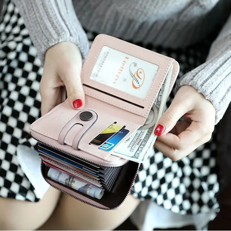 

Women Zipper Wallet Fashion Lady Solid Small Wallet Coin Pocket Purse Clutch Bag Zipper /BY