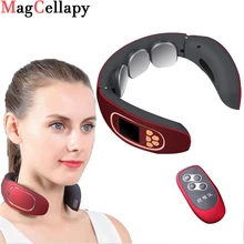 Electric Pulse Neck Massager Cervical Massager Far Infrared Heating Pain Relief Tool For Back Body Health Care Relaxation