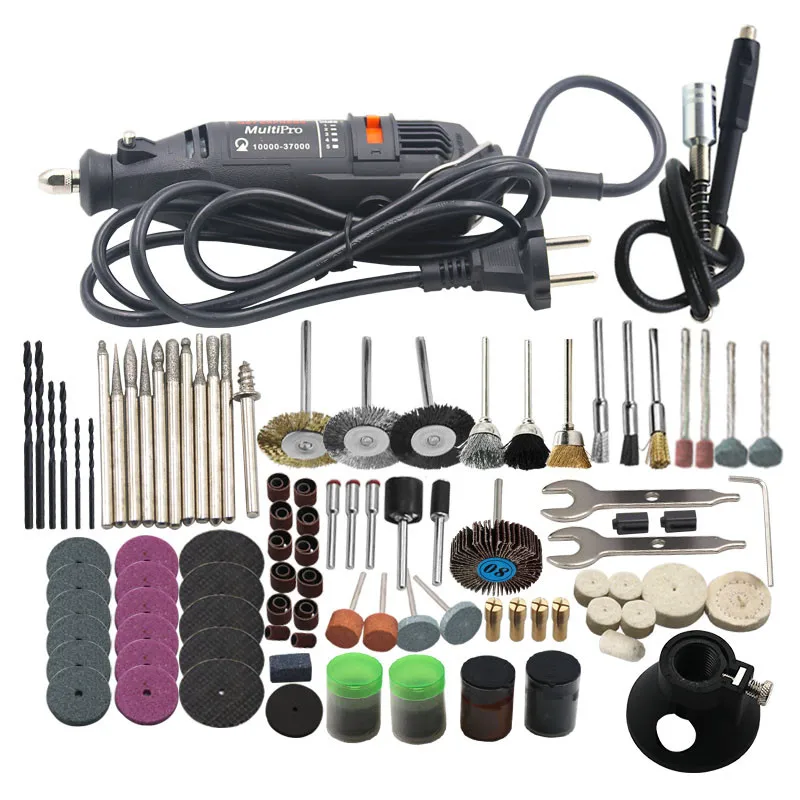 

180w engraver Electric Grinding Machine Rotary Tool Variable Speed Mini Drill Grinding tools with 161pcs Power Tools acce