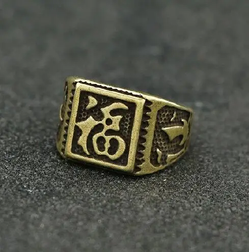 Китайская статуя из чистой латуни с резьбой бронзовая коллекция ручной работы