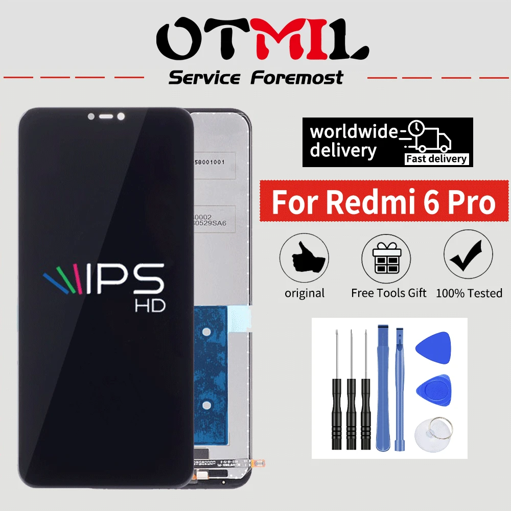 Оригинальный 5 84 &quotдисплей для Xiaomi Redmi 6 Pro LCD сенсорный экран с рамкой в сборе Mi A2