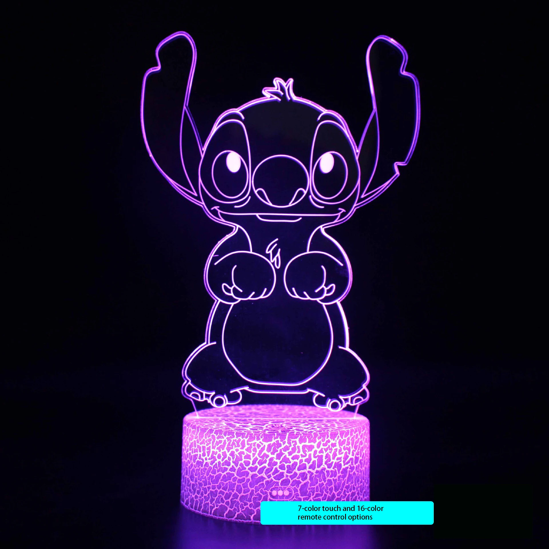 DISNEY led light Star Baby Stitch USB Creative Colorful Touch Remote Control 3D Desk Lamp LED Night Light children birthday gift led night light