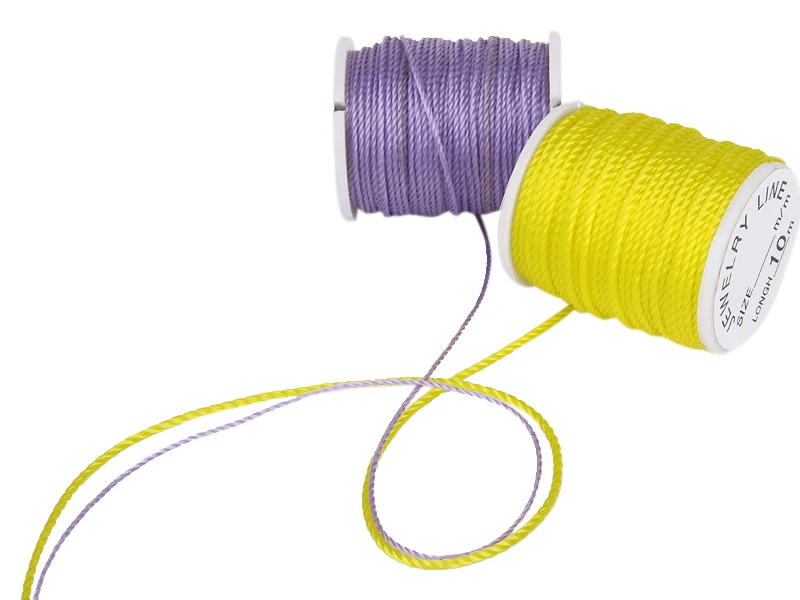 10 Rolls Mixed Color Nylon Cord Beading Thread String 1mm DIY Jewellery Making