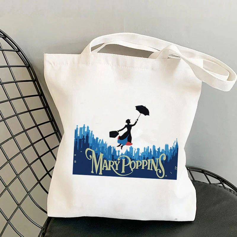 Shopper Mary Poppins Bolso Kawaii con paraguas para mujer, bolsa de compras de lona, bolso hombro para chica|Bolsas para compras| - AliExpress