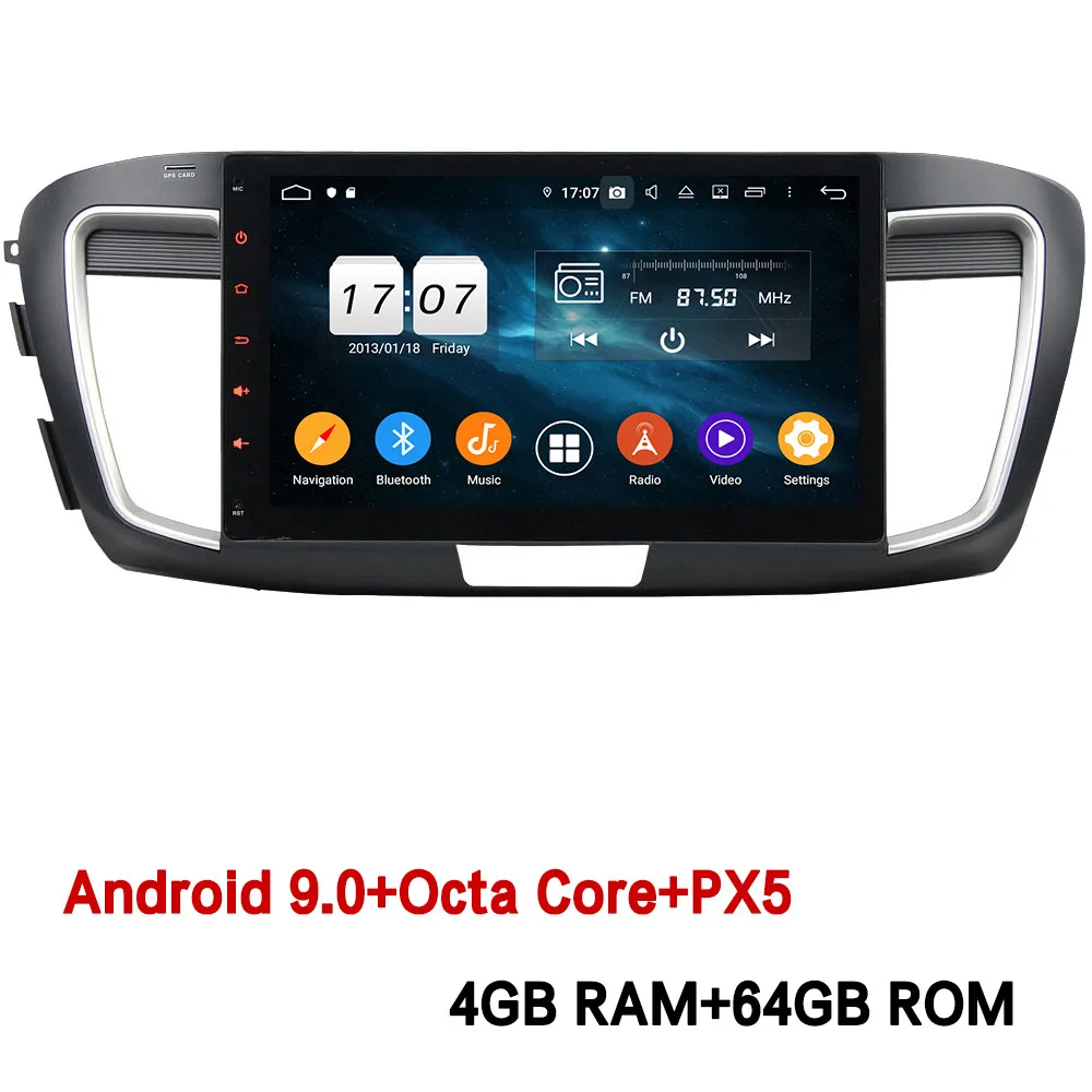 4GB RAM x 64GB ROM Klyde 10," ips 4G Android 9,0 Восьмиядерный 4 Гб ОЗУ 64 Гб ПЗУ DSP BT автомобильный DVD мультимедийный плеер радио для Honda Accord 9th - Цвет: 4GB RAM x 64GB ROM
