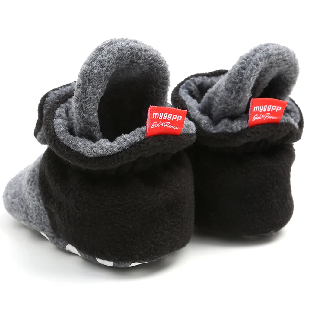 Unisex Baby Newborn Cozie Faux Fleece Bootie Winter Warm Infant Toddler Crib Shoes Classic Floor Boys