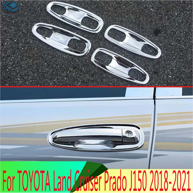 

Декоративные аксессуары для TOYOTA Land Cruiser Prado J150 2018-2021, Хромированная Крышка Дверной чаши из АБС-пластика