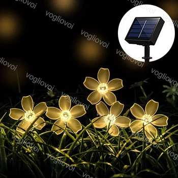

Vogliovoi Solar Garden Lights Led String Cherry Blossoms 20 50 100LEDs Warm White Waterproof For Christmas Wedding Party Garden