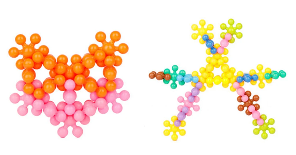 3D snowflake Plum building blocks Spin Assembly insert Building Blocks 3-7 years old children assembled toys Desktop toys