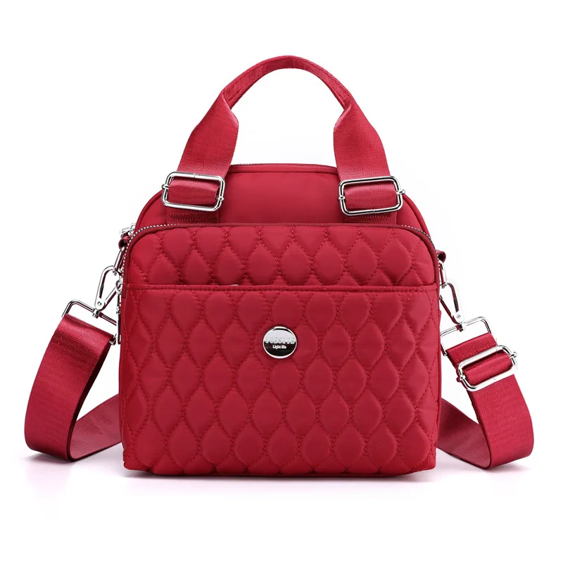 Школьный рюкзак для девочек-подростков Mochila Feminina, женские рюкзаки, нейлоновые водонепроницаемые повседневные сумки на плечо, женский рюкзак - Цвет: Бургундия