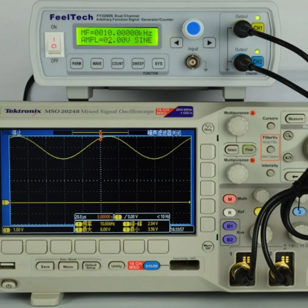 FellTech FY3200S 24MHZ Digital DDS Dual-channel Function Signal Source Generator Arbitrary Waveform/Pulse Frequency Meter US