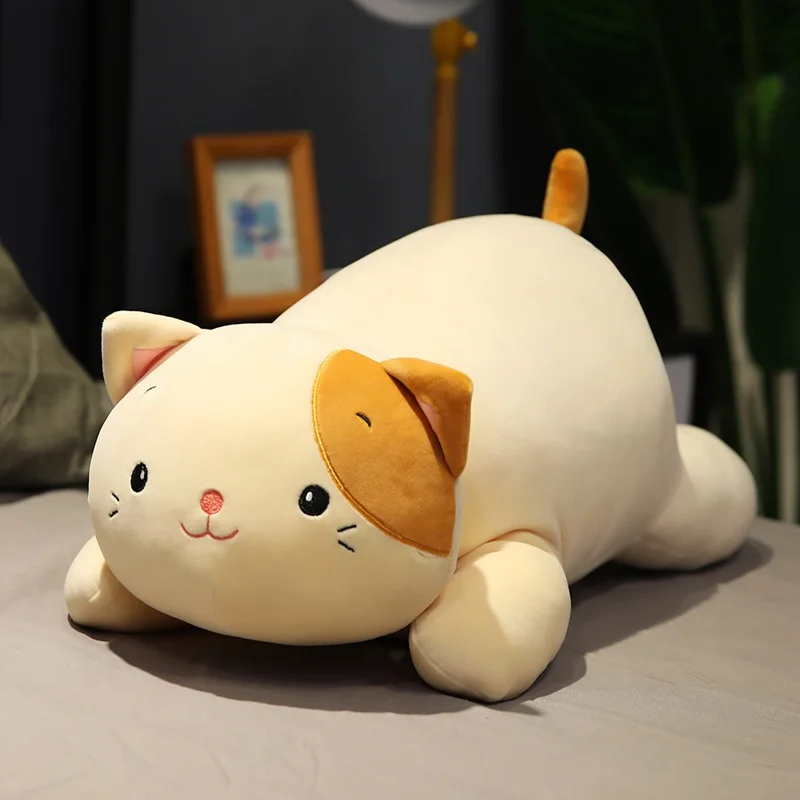 50 см/70 см мягкая Kawaii плюшевая подушка панда кошка динозавр плюшевая игрушка с одеялом мультяшная мышь Слон кролик набивной ворс кукла подарок - Цвет: Cat Doll