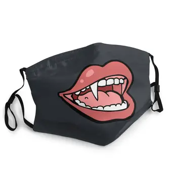 

Vampire Mouth Non-Disposable Face Mask Printed Dustproof Mask Protection Cover Respirator Mouth Muffle