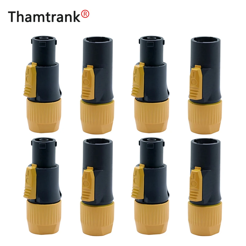 10Pcs 20A Waterproof Power connector LED Large Screen Power Plug PA66 Flame-retardant Industrial Power connector OUT/IN