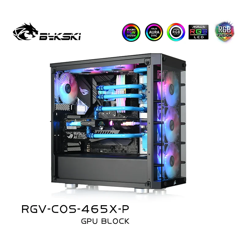Bykski RGV-COS-465X-P Distro Plate For CORSAIR 465X Case Waterway Board CPU/GPU Water Cooling Block Support DDC Pump | Компьютеры и
