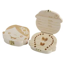 Для мужчин и женщин, детская коробка для сбора зубов Lanugo ya wu из цельного дерева, отправляется в подарок, деревянный чехол для хранения лиственных зубов