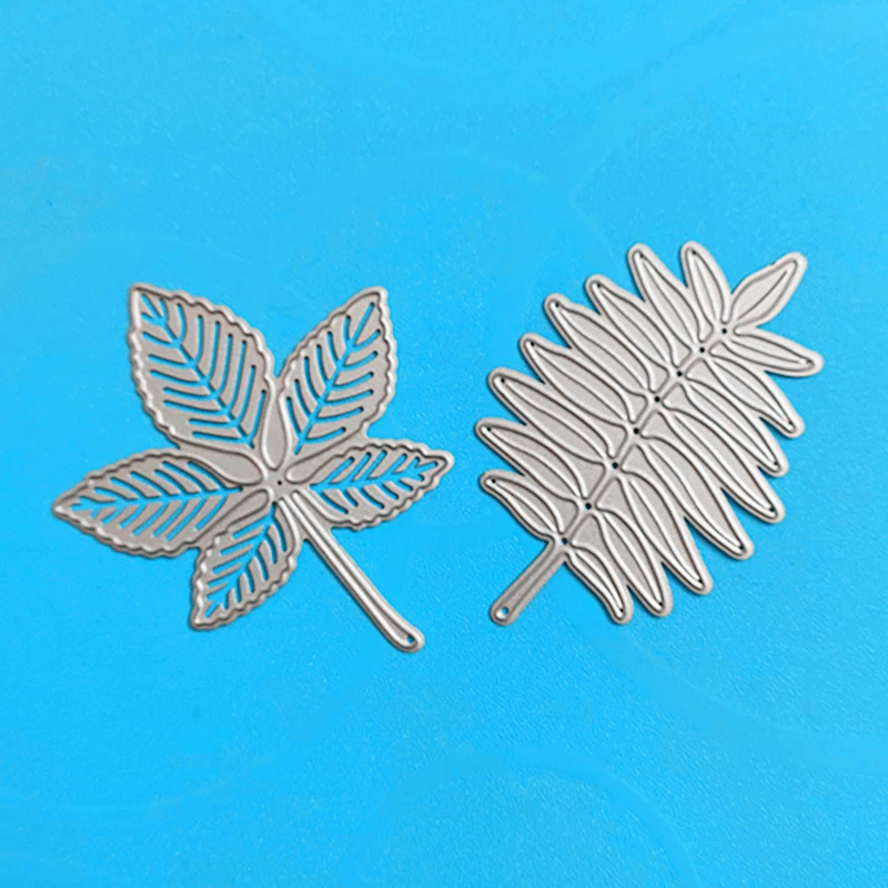 Металлические Вырубные штампы с тиснением в виде листьев для фотографий|cutting