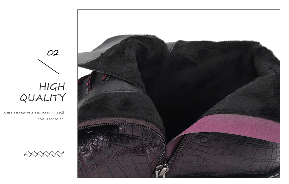 SOPHITINA/Новинка; женские ботинки из высококачественной натуральной кожи с круглым носком; модная обувь на молнии; специальное предложение; ботильоны; SC319