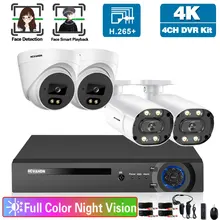

AHD CCTV Video Cameras DVR Kit 4Channel 4K Full Color Night Vision Security Camera System Set BNC Camera Video Surveillance Kit