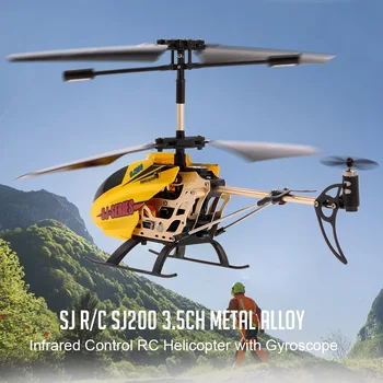 

SJ200 3.5CH Metal Alloy Infrared Control RC Helicopter Aircraft with Gyroscope for Kids Children Toys Gifts